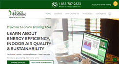 Desktop Screenshot of greentrainingusa.com